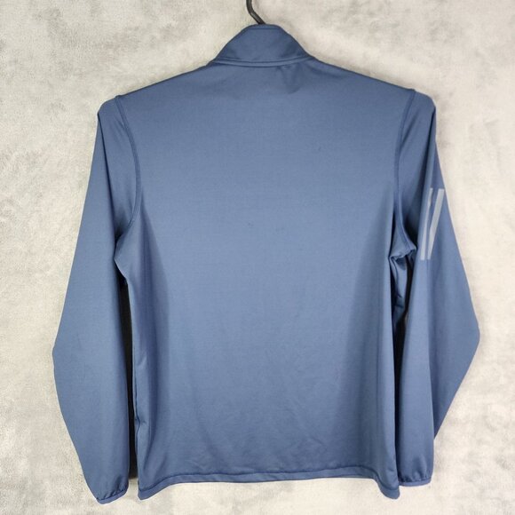 Mens Blue Adidas Golf Pullover Polo Shirt 1/2 Zip Long Sleeve Mock Neck Size M - Picture 9 of 12